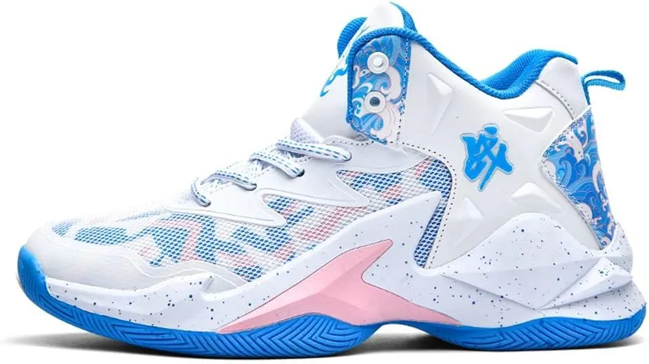 ESXGED Fashion Womens Basketball Shoes Mens Breathable Non Slip Running Sneakers Sports Walking Shoes Cushioning Workout Tennis Shoes