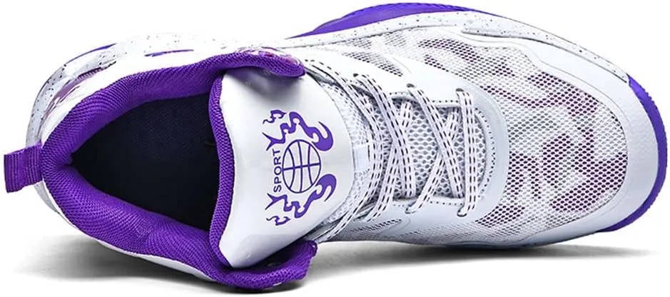 ESXGED Fashion Womens Basketball Shoes Mens Breathable Non Slip Running Sneakers Sports Walking Shoes Cushioning Workout Tennis Shoes