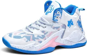 ESXGED Fashion Womens Basketball Shoes Mens Breathable Non Slip Running Sneakers Sports Walking Shoes Cushioning Workout Tennis Shoes