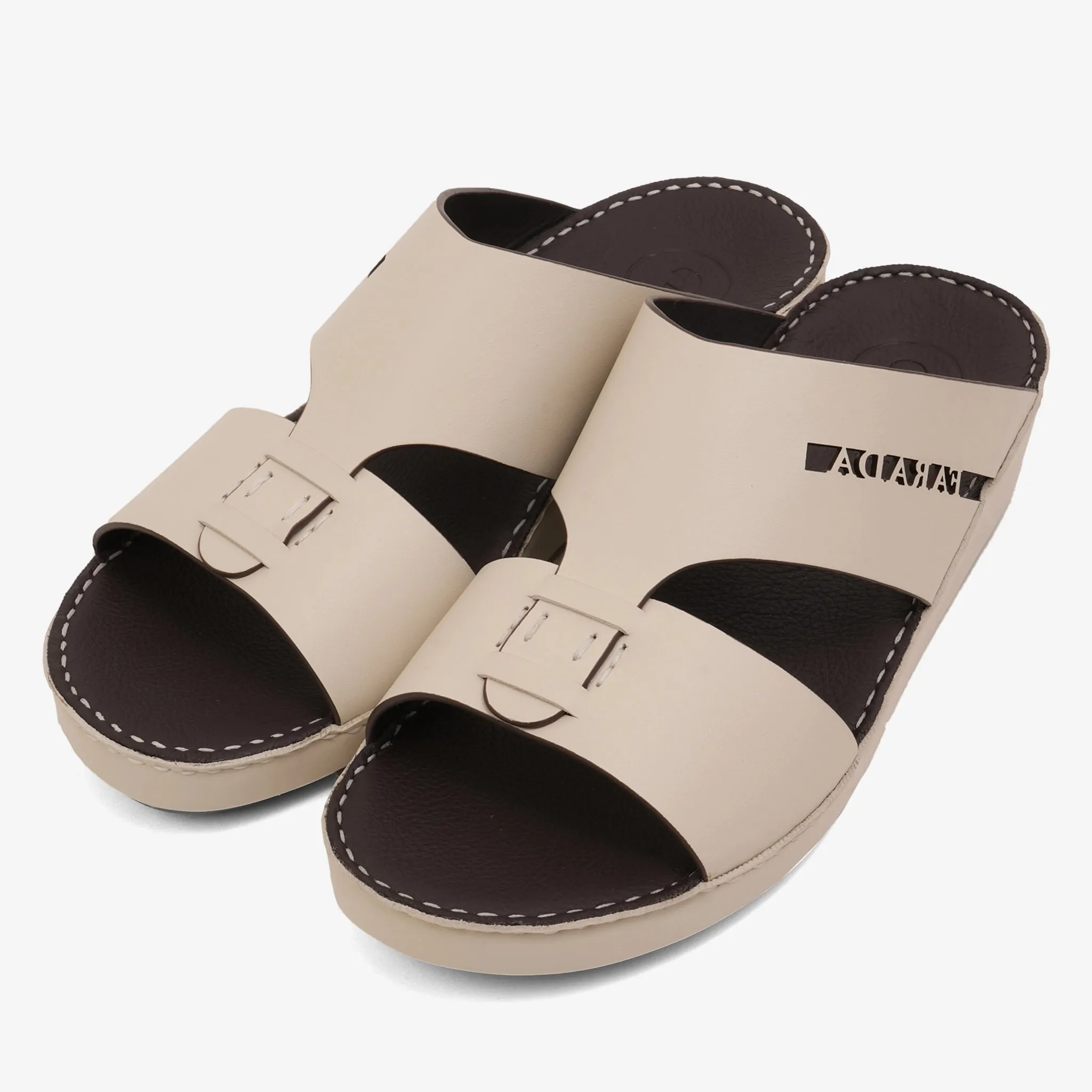 FARADA CLASSIC SLIDE FEATURING SIGNATURE LOGO PRINT CREMA