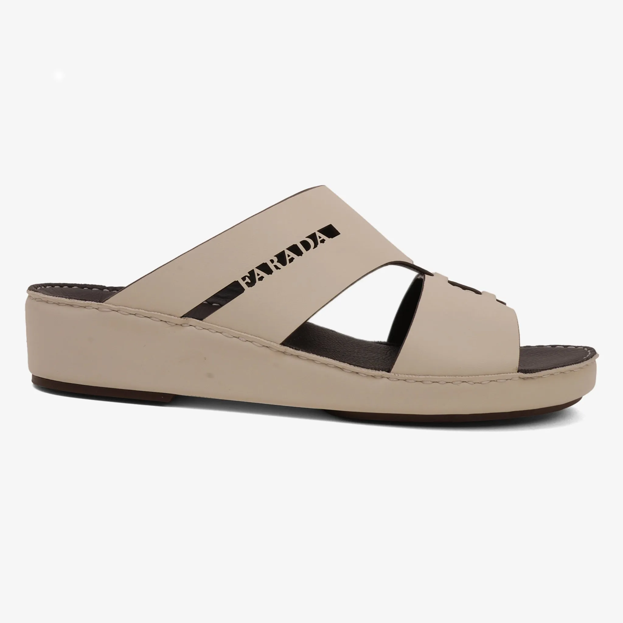 FARADA CLASSIC SLIDE FEATURING SIGNATURE LOGO PRINT CREMA