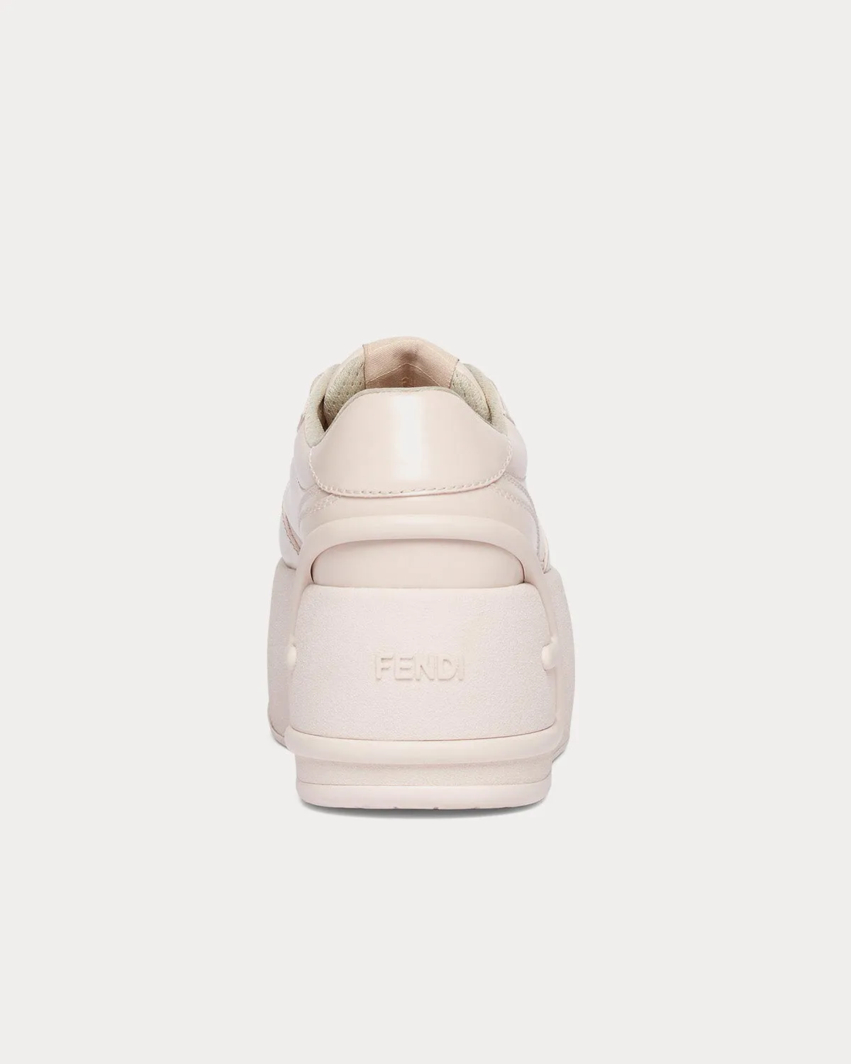 Fashion Show Leather Light Beige Low Top Sneakers