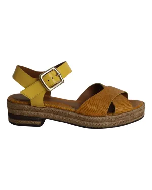 Fendi Cross Ankle Strap Sandals in Multicolor Patent Leather
