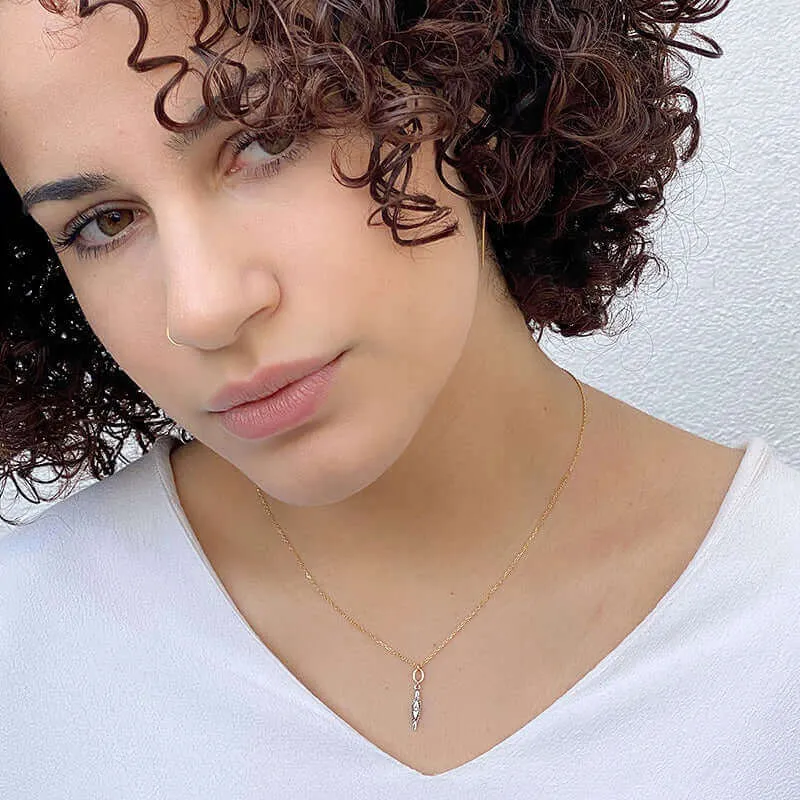 FEZA SILVER TINY PENDANT NECKLACE