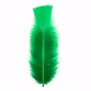 Flat Top Marabou Feather Pack 10 grams - Emerald Green