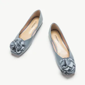 Flower Ballerina Flats (Eva) Blue