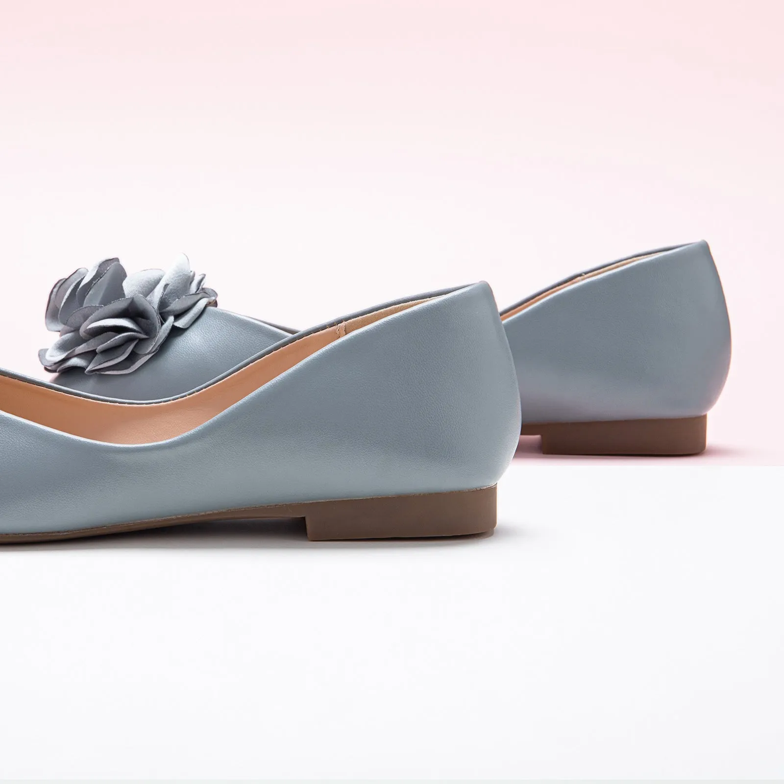 Flower Ballerina Flats (Eva) Blue