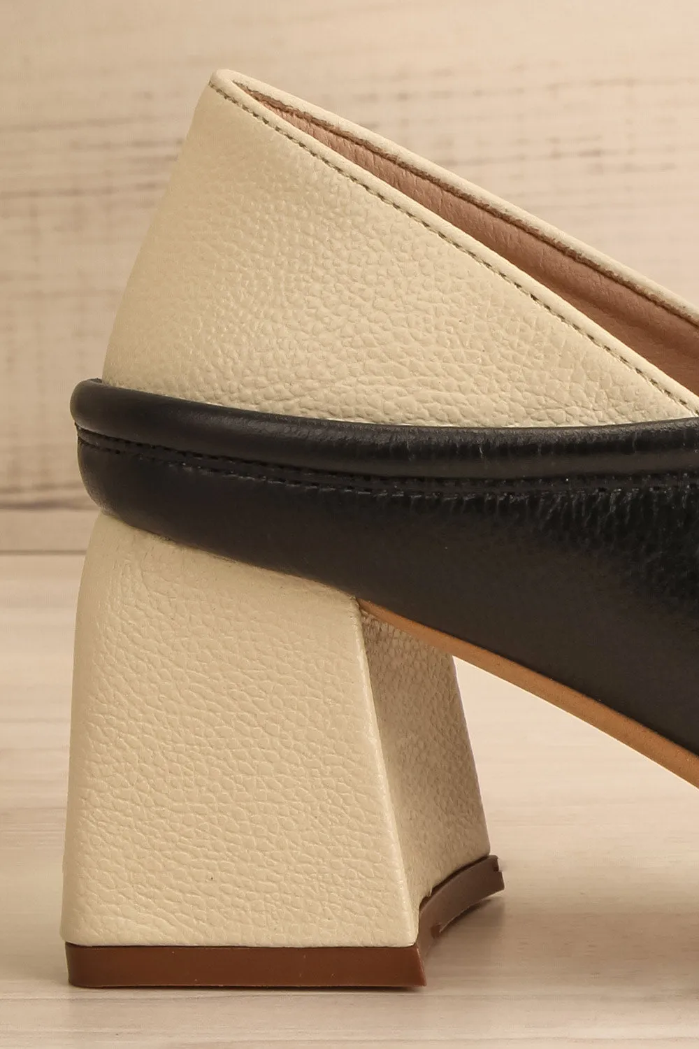 Focus Black | Bicolored Heeled Loafer