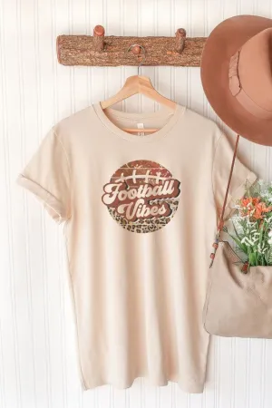 Football Vibes Light Cream Graphic Tee