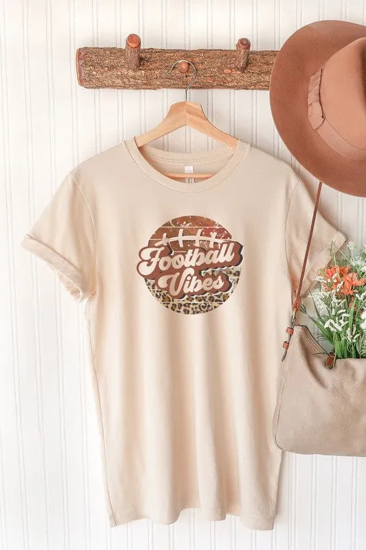 Football Vibes Light Cream Graphic Tee