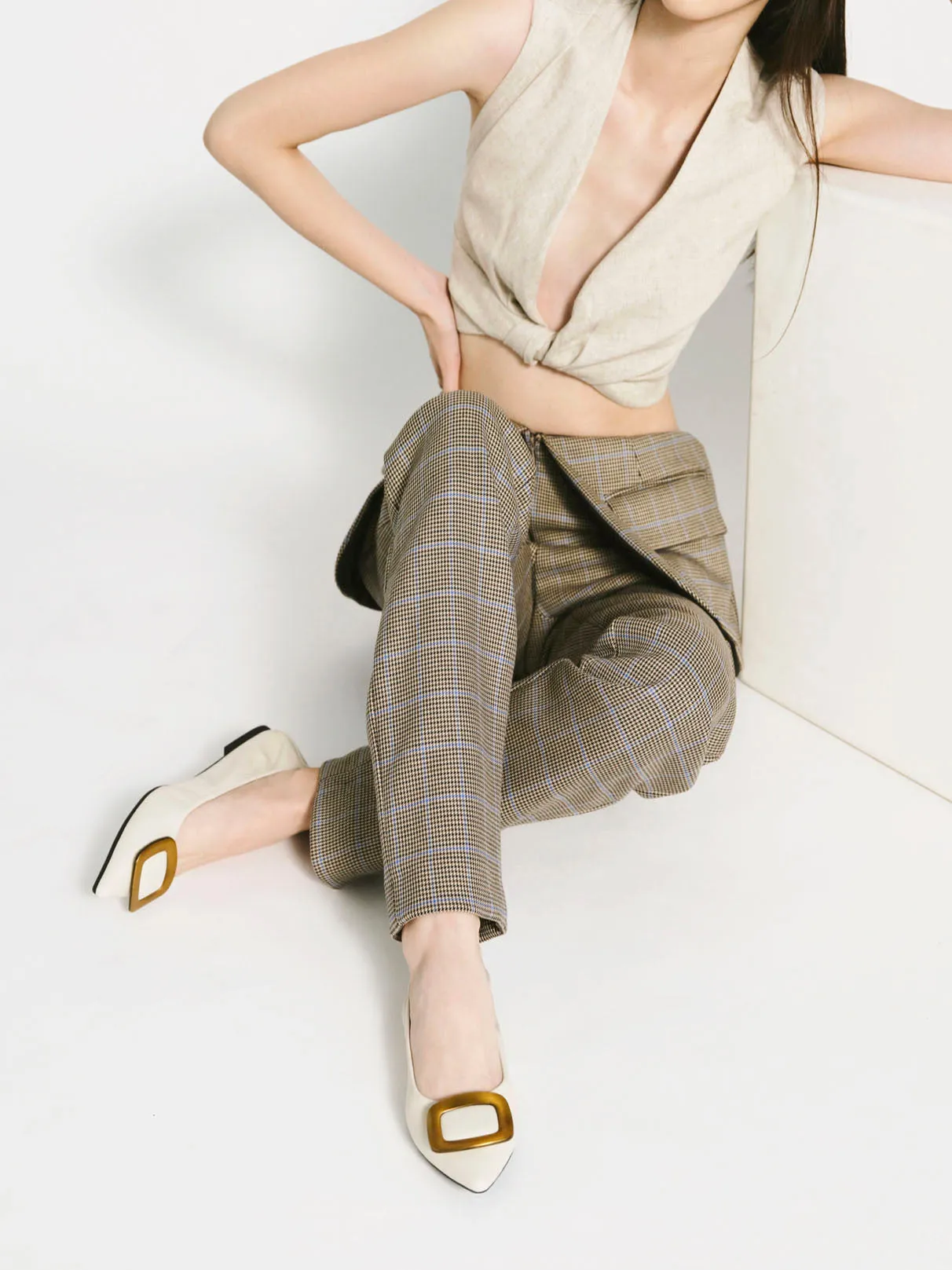 Gilda Brass Pointed Toe Flats