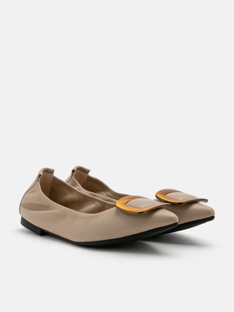 Gilda Brass Pointed Toe Flats
