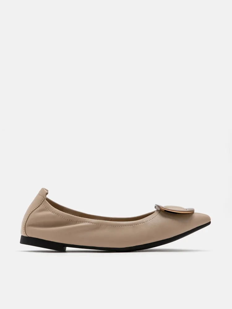 Gilda Brass Pointed Toe Flats