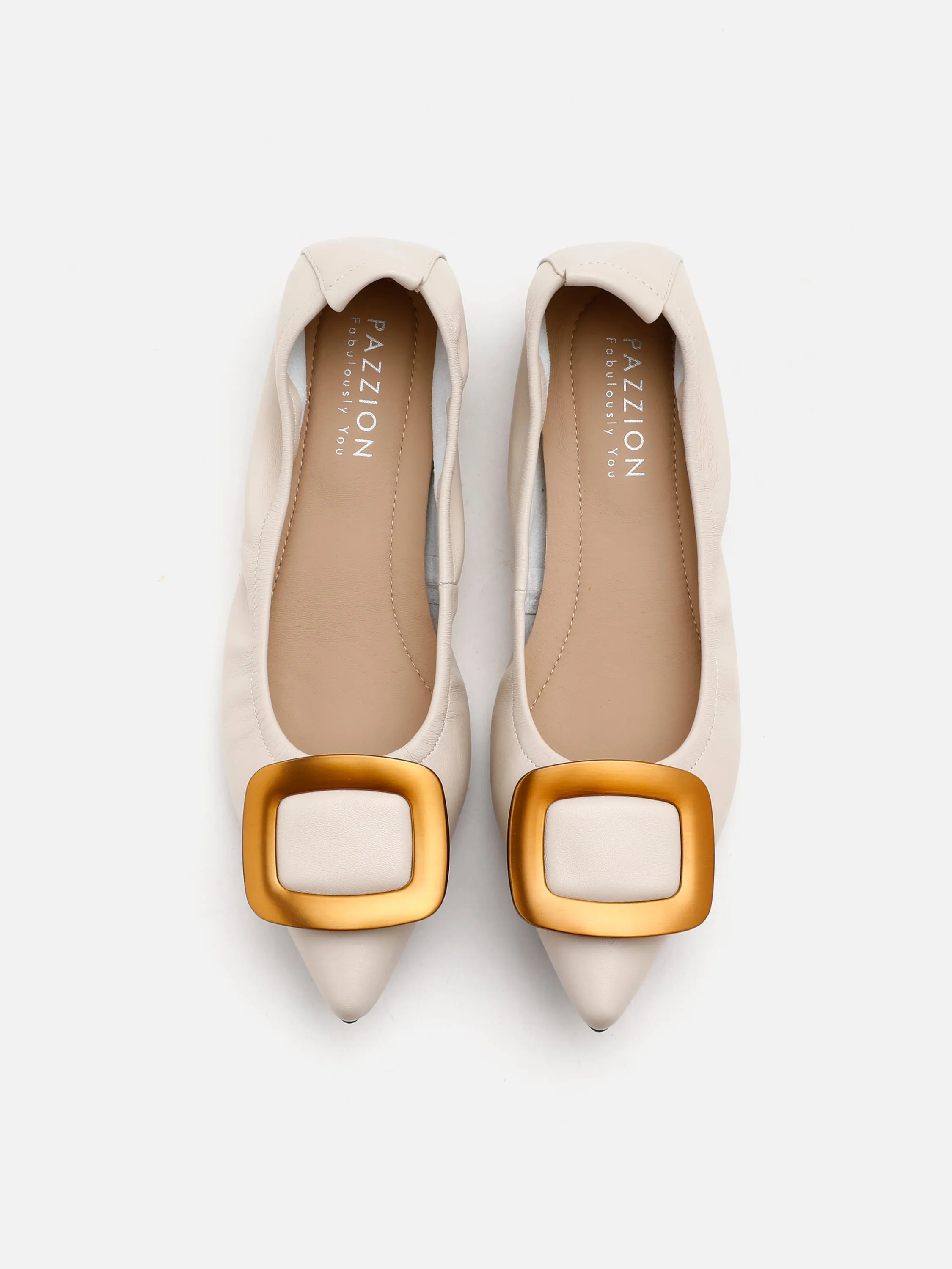Gilda Brass Pointed Toe Flats