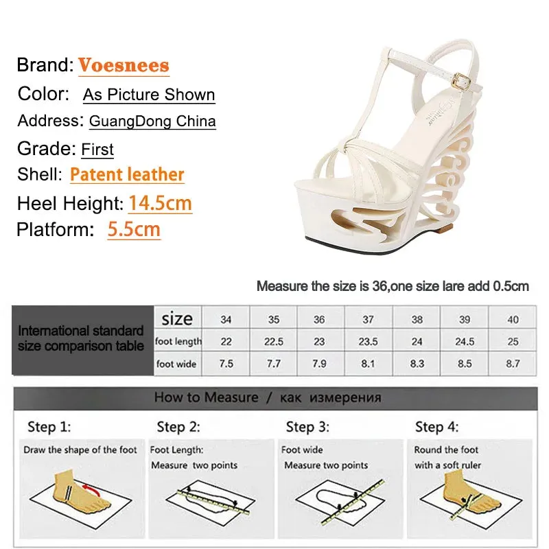 High Heel Thick Platform Wedge Sandals