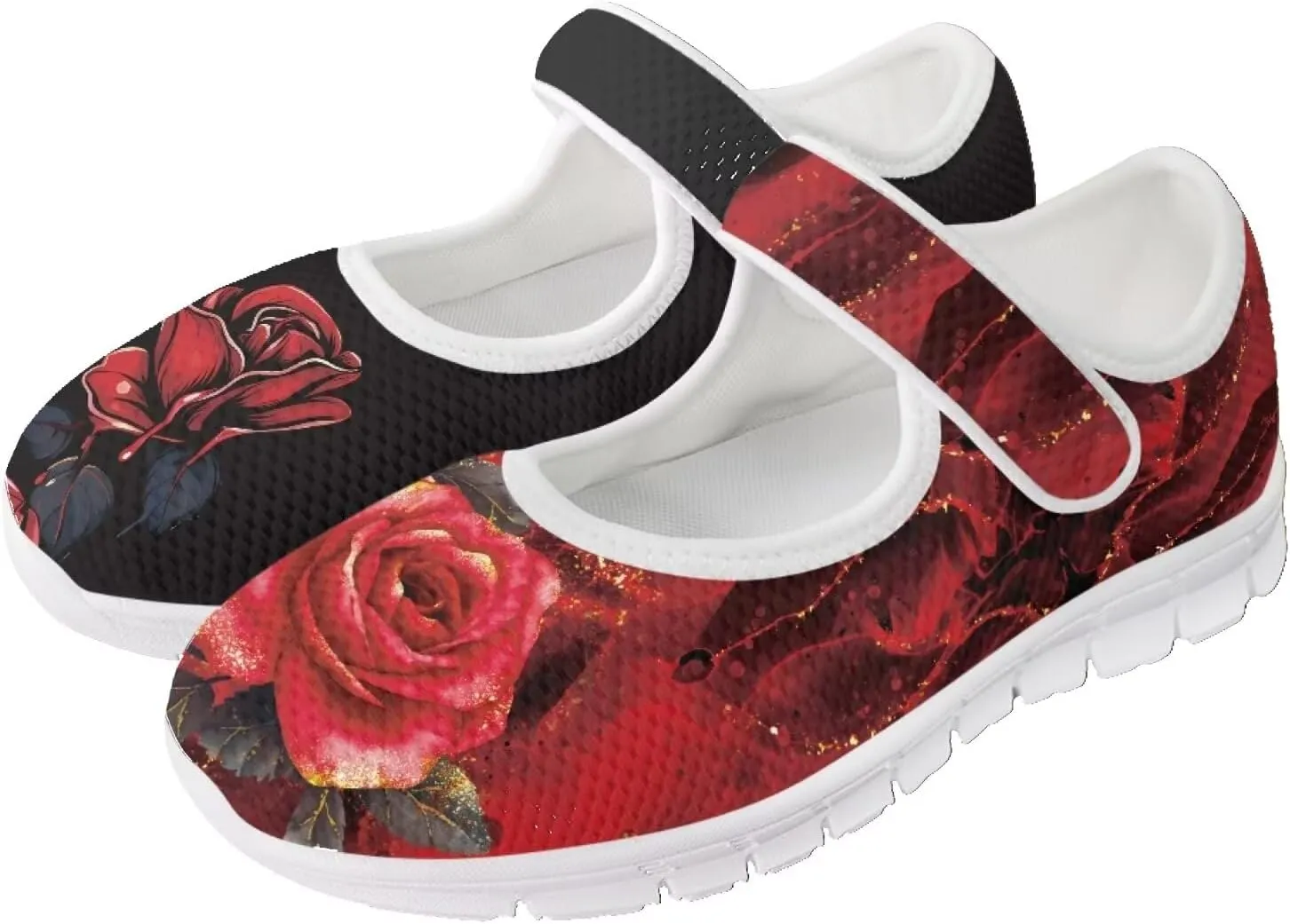 JoyLamoria Aztec Running Horse Walking Shoes Stylish Strap Mary Jane Shoes Adjustable Barefoot Shoes Womens US 4-9