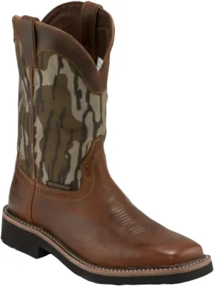 Justin Men's Trekker Bottom Lands Waterproof Western Work Boot Soft Toe - Wk4420