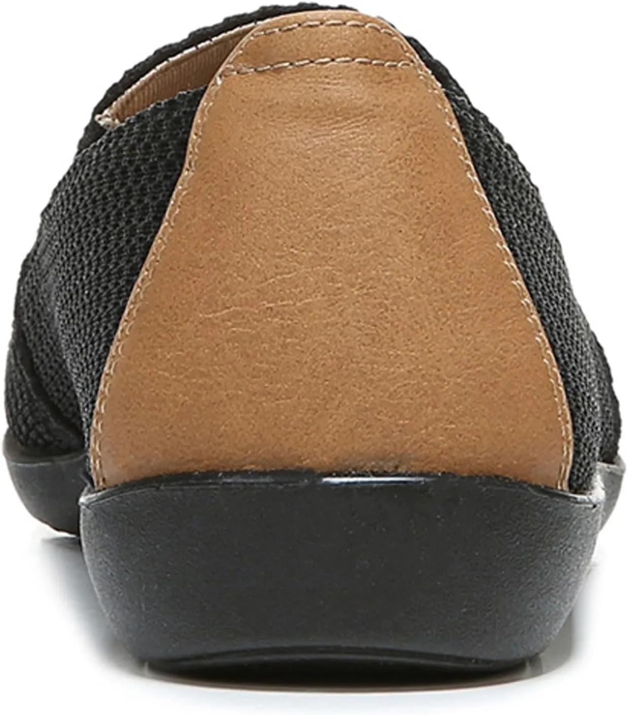 Life Stride Womens Next Level Slip-On Sneaker, Black/Tan, 7 US