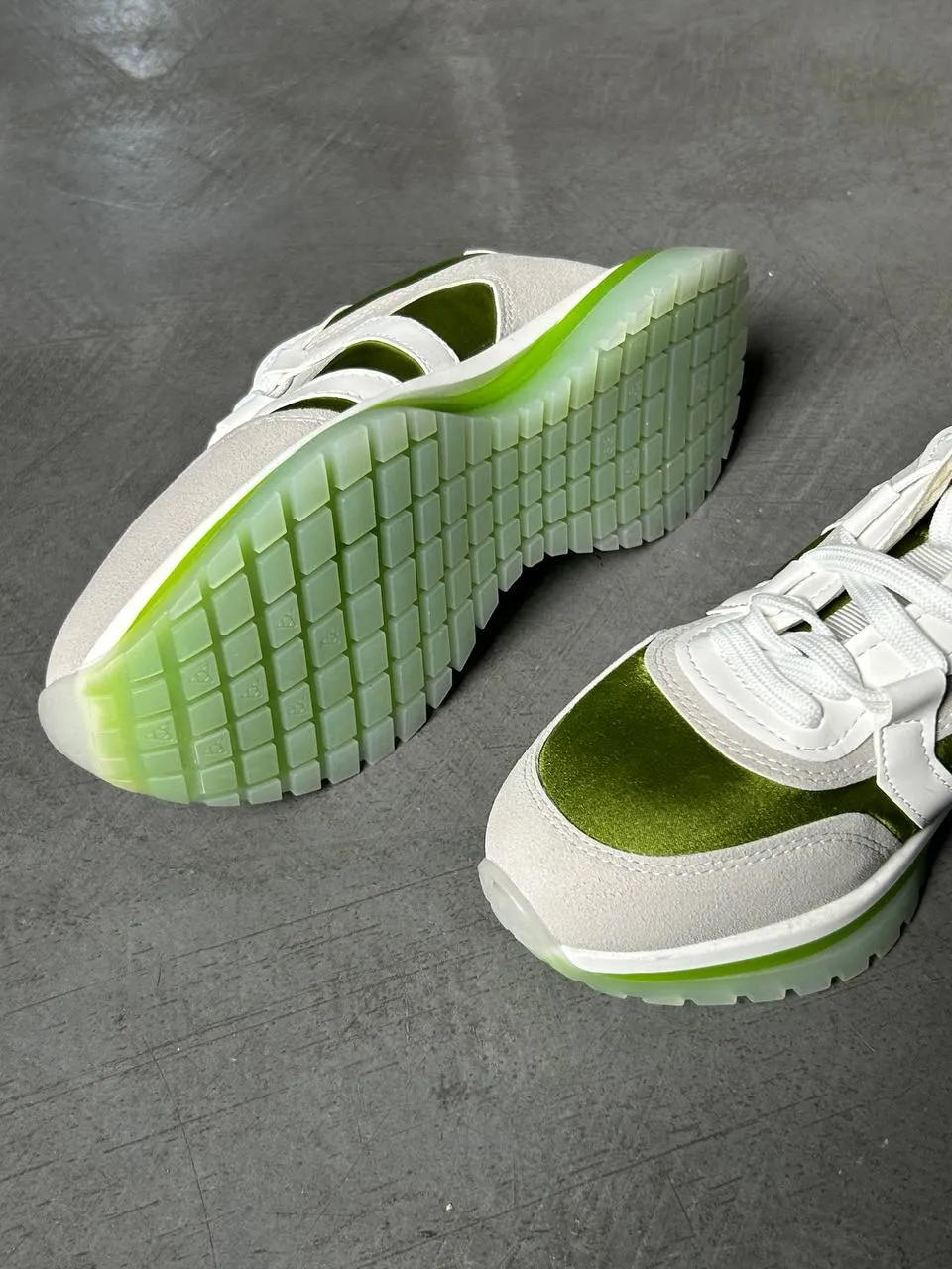 Light green sneakers