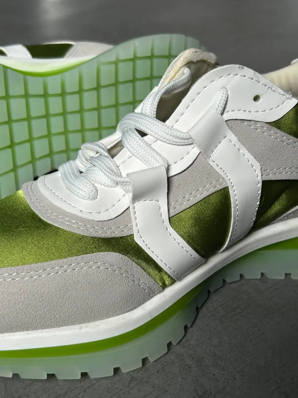 Light green sneakers