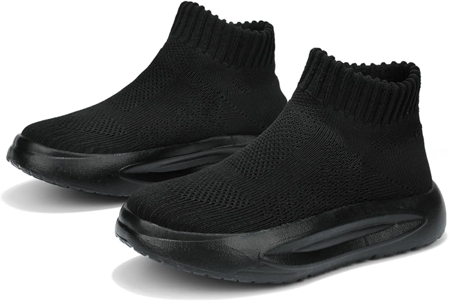 LLTMALL Kids' Slip-On Sneakers Breathable Knitted Mesh Athletic Shoes for Boys Girls