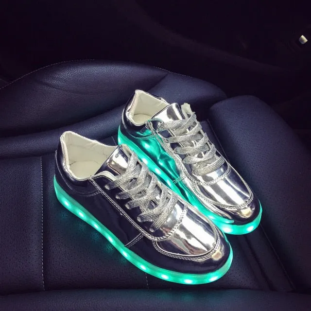 Luminous Sneakers Glowing USB Charge Boys,girls LED Shoes