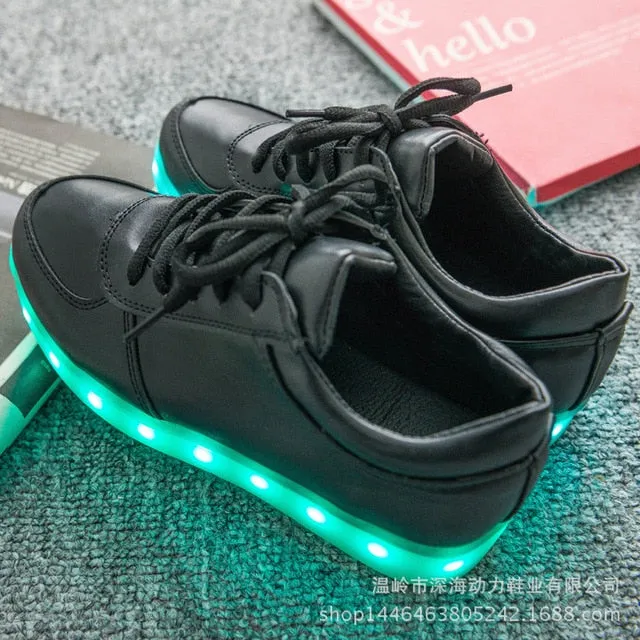 Luminous Sneakers Glowing USB Charge Boys,girls LED Shoes