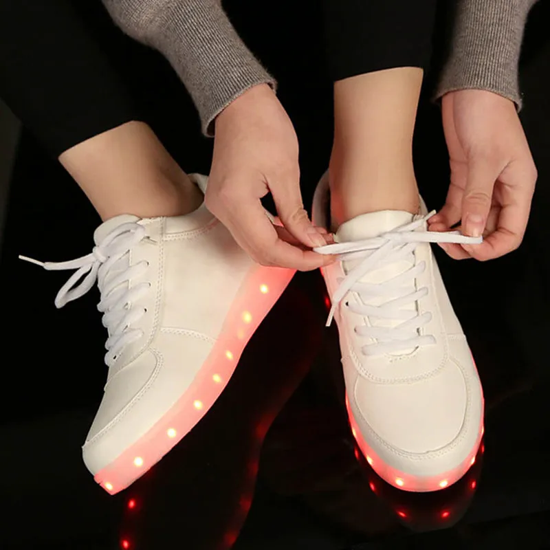 Luminous Sneakers Glowing USB Charge Boys,girls LED Shoes