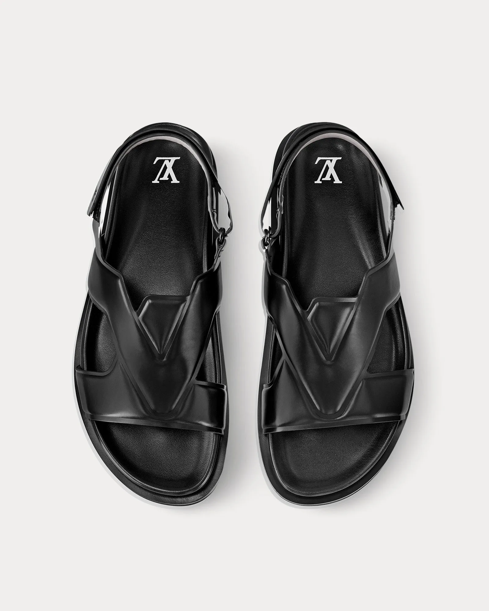 LV Oasis Black Sandals