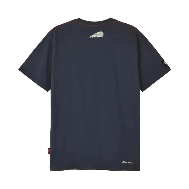 Men's 2 Color Script Logo T-Shirt, Navy