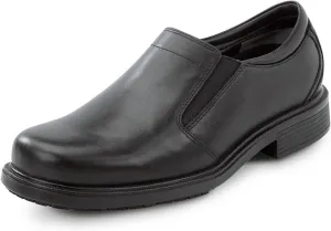 Men's Ontario, Black, Twin Gore Dress Style Slip Resistant Soft Toe Work Shoe