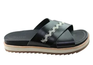 Merrell Womens Juno Slide Comfortable Leather Slides Sandals