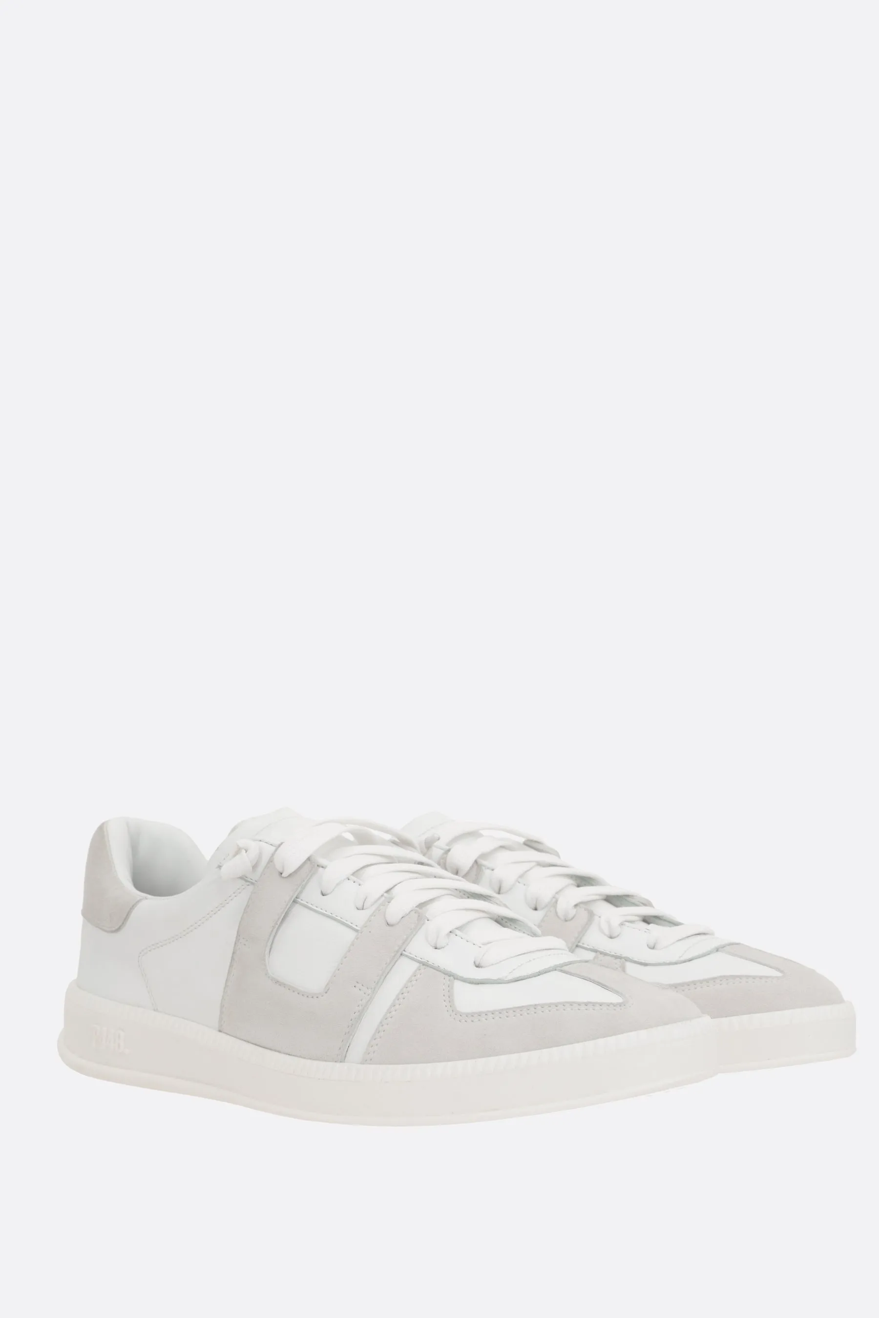 Monza smooth leather and suede sneakers