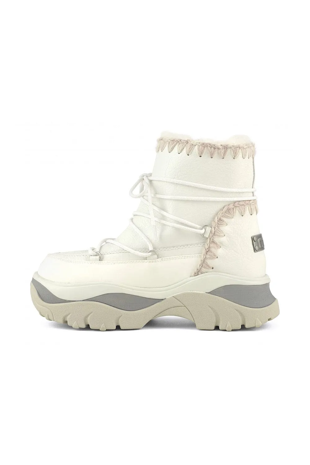 MOU Μπότες Chunky Sneaker Lace Up White