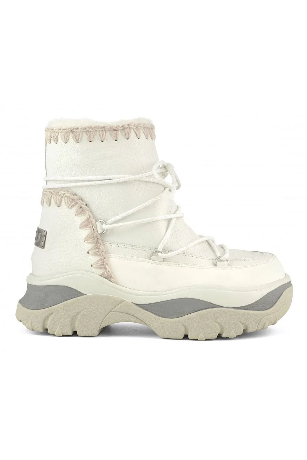 MOU Μπότες Chunky Sneaker Lace Up White