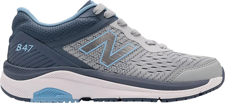 New Balance Wmns 847v4 'Light Aluminum Team Carolina' sneakers, gray