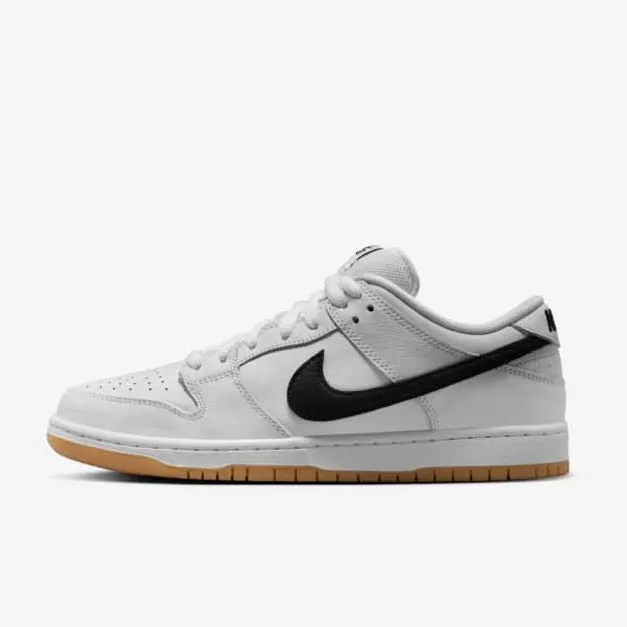 Nike SB Dunk Low White and Gum Light Brown