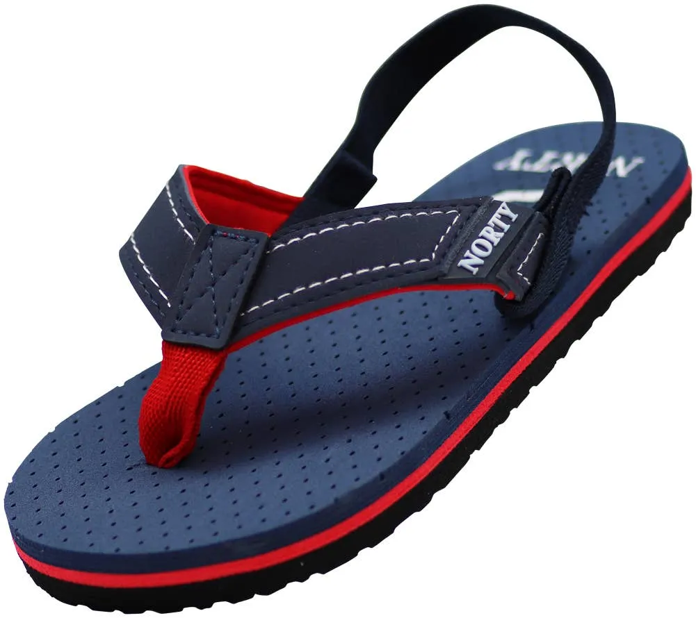 Norty TODDLER BOY'S 5-10 SANDAL NAVY RED