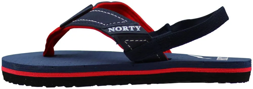 Norty TODDLER BOY'S 5-10 SANDAL NAVY RED