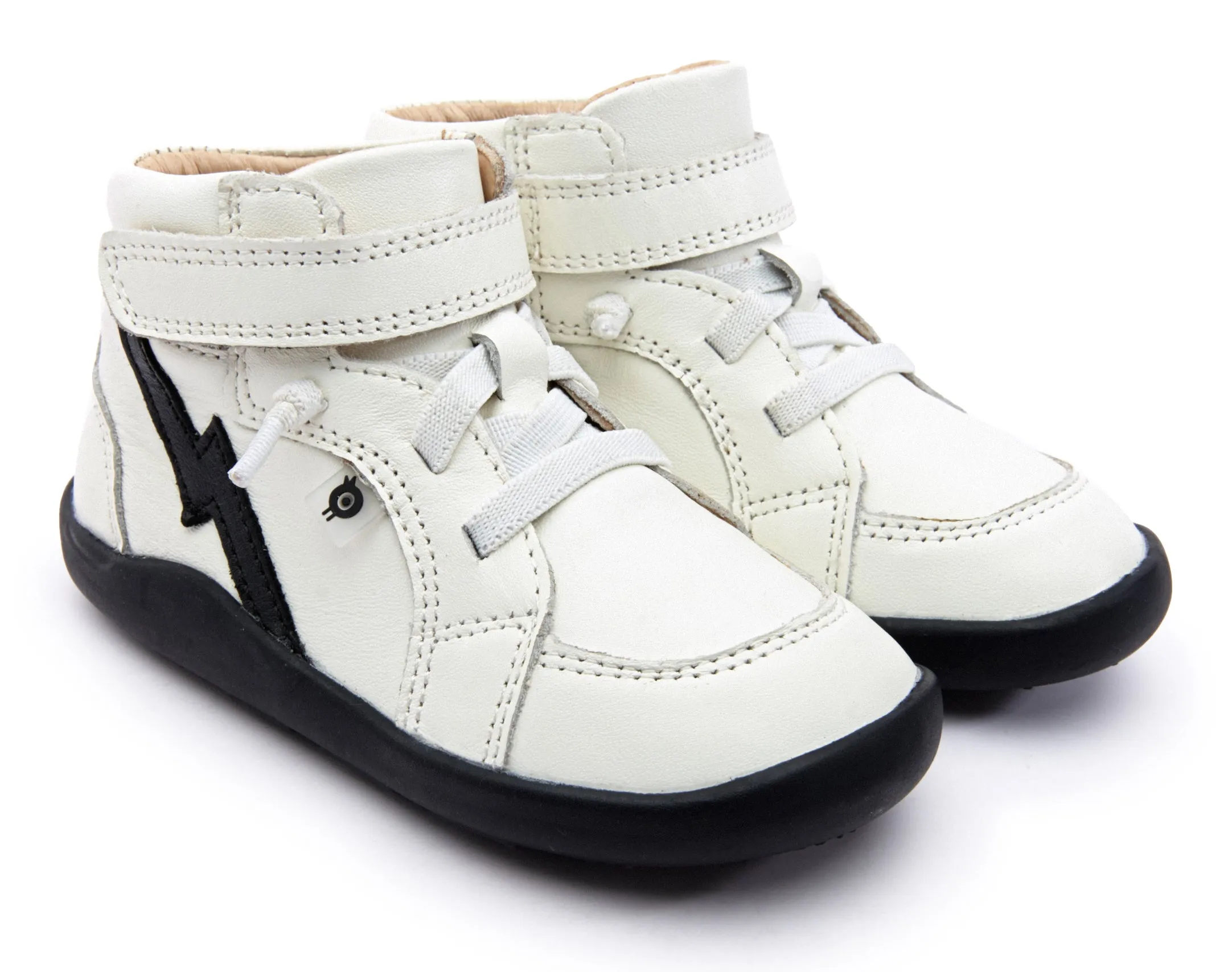 Old Soles Boy's & Girl's 8018 Light The Ground Sneakers - White/Black