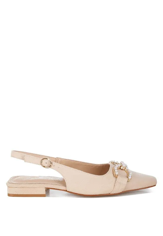 Pearl-Studded Horsebit Flats