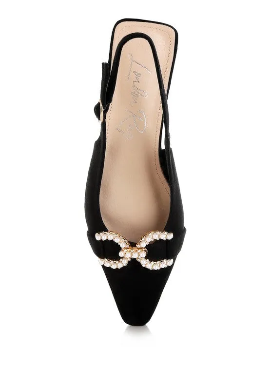 Pearl-Studded Horsebit Flats