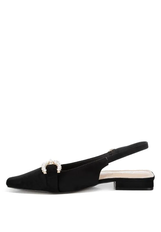 Pearl-Studded Horsebit Flats