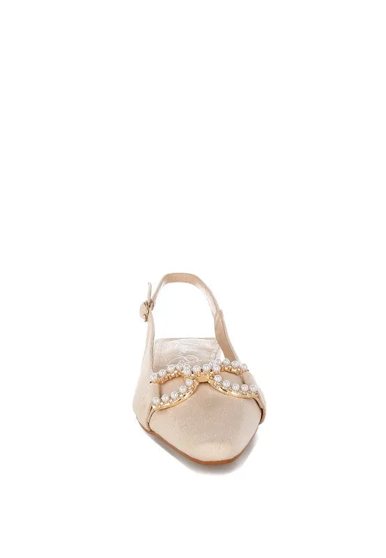 Pearl-Studded Horsebit Flats