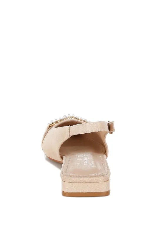 Pearl-Studded Horsebit Flats