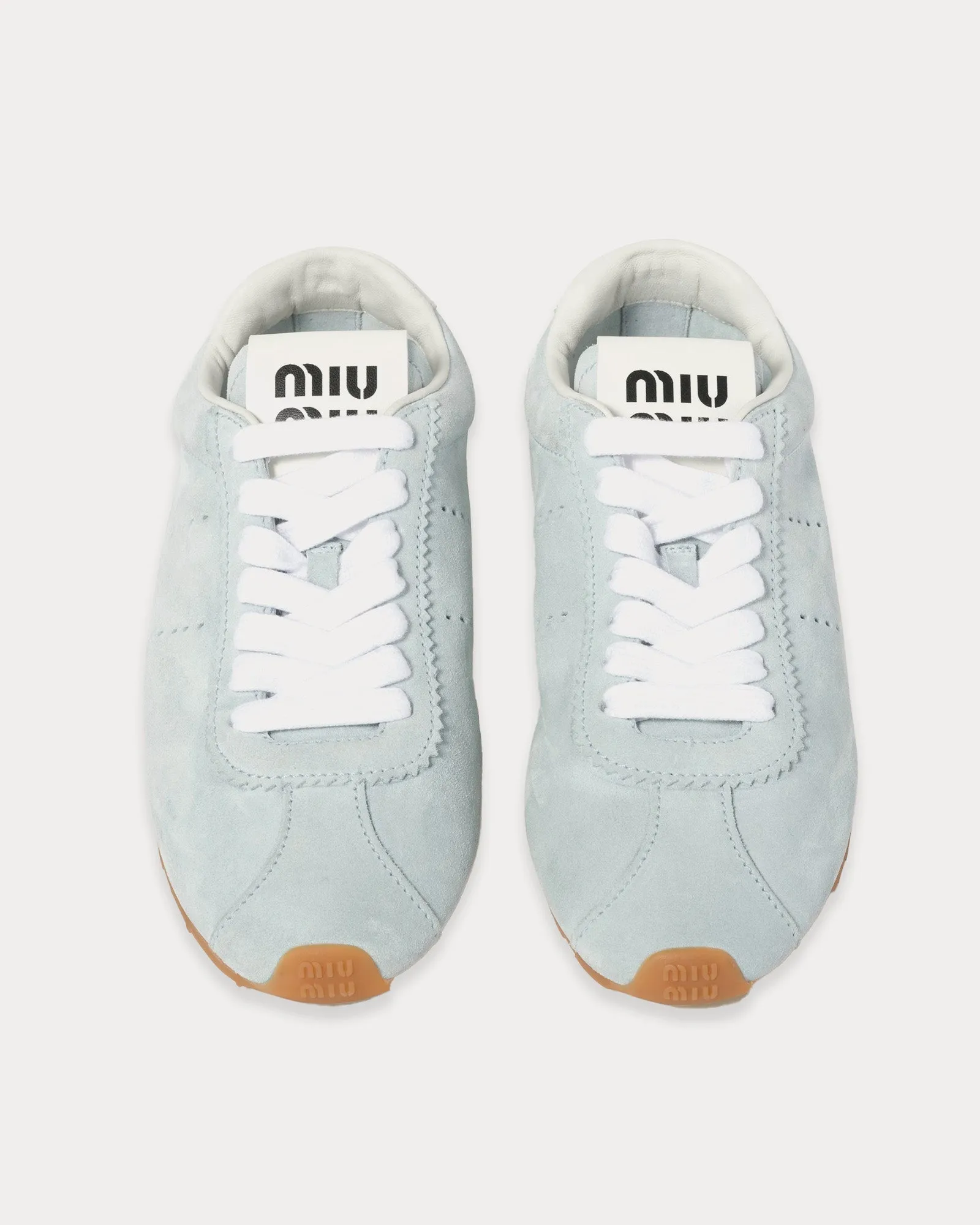 Plume Suede Light Blue Low Top Sneakers