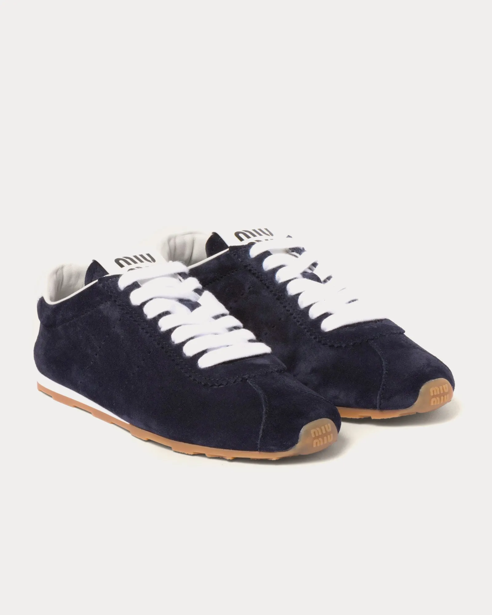 Plume Suede Navy Low Top Sneakers