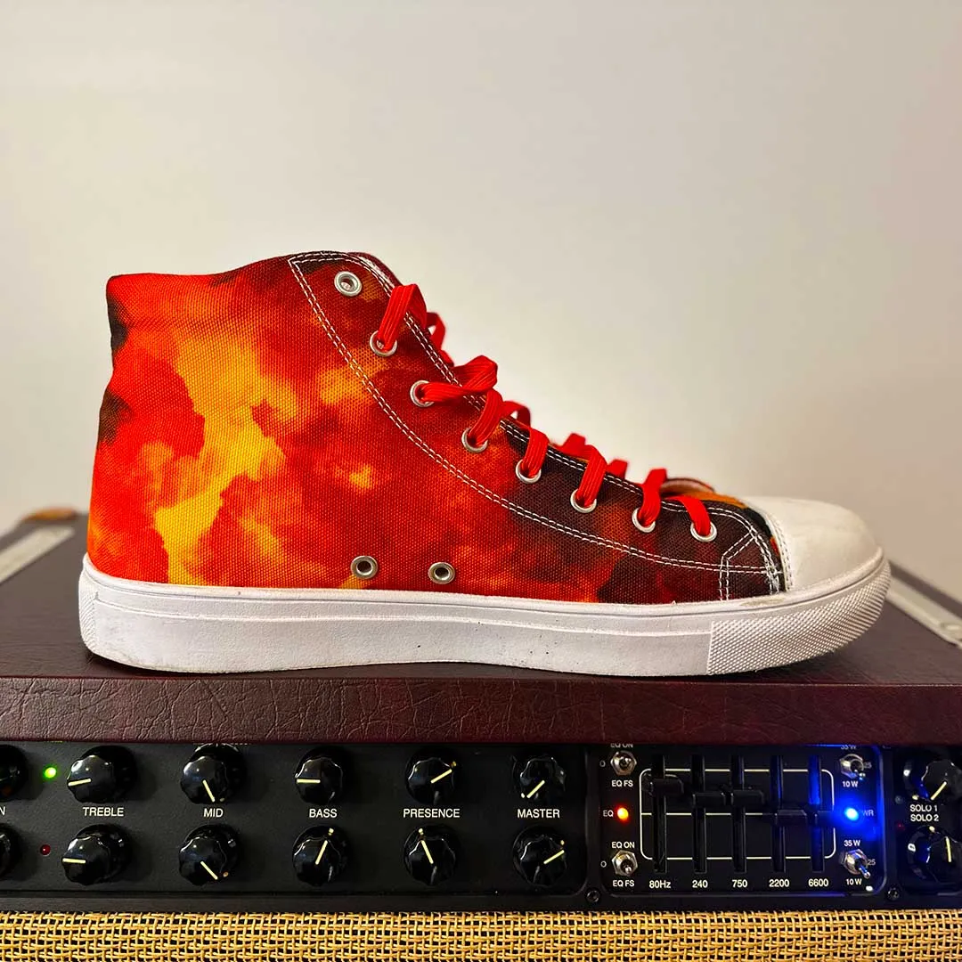 "Bomber Girl" Men's High Top Canvas Sneakers