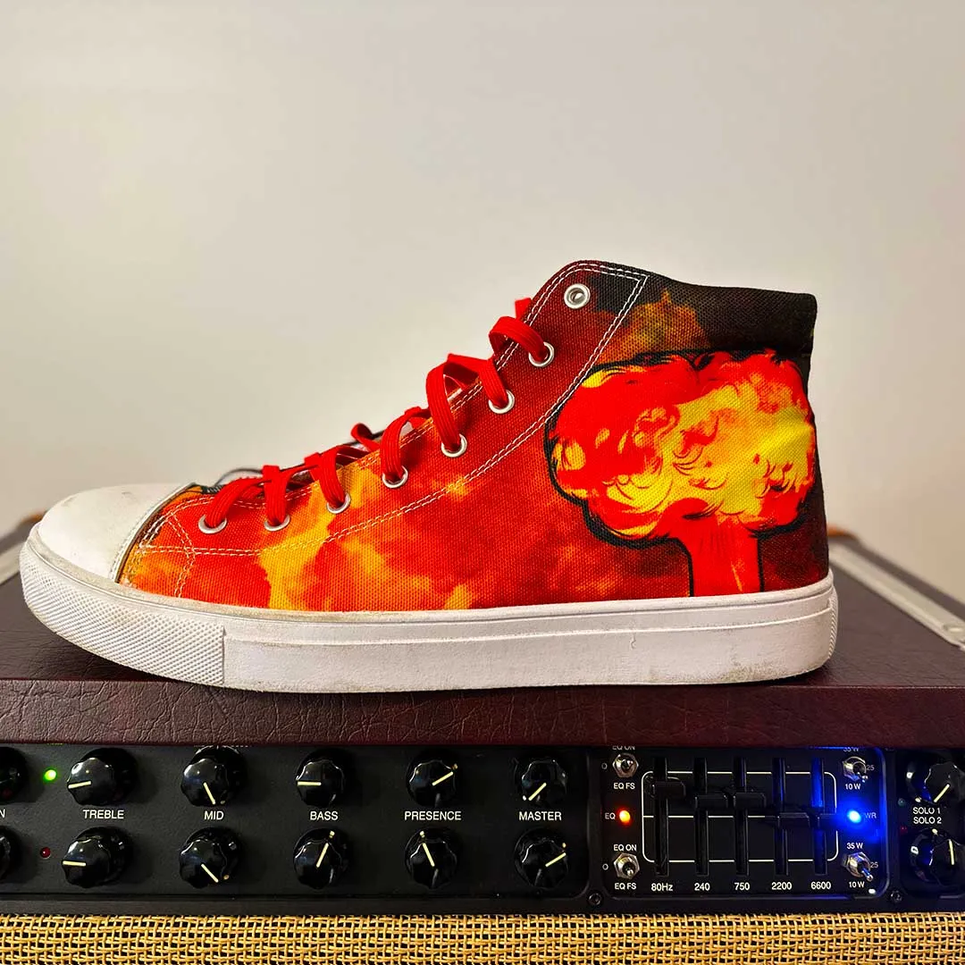 "Bomber Girl" Men's High Top Canvas Sneakers