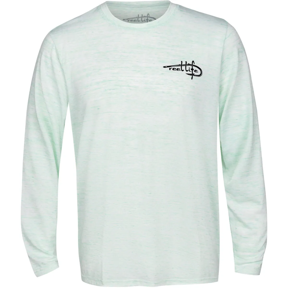 Reel Life Coastal Performance Reel Flats Fishing Long Sleeve T-Shirt- Misty Jade